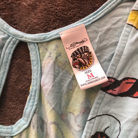 Ed Hardy flowy top size M - Picture 3 of 3
